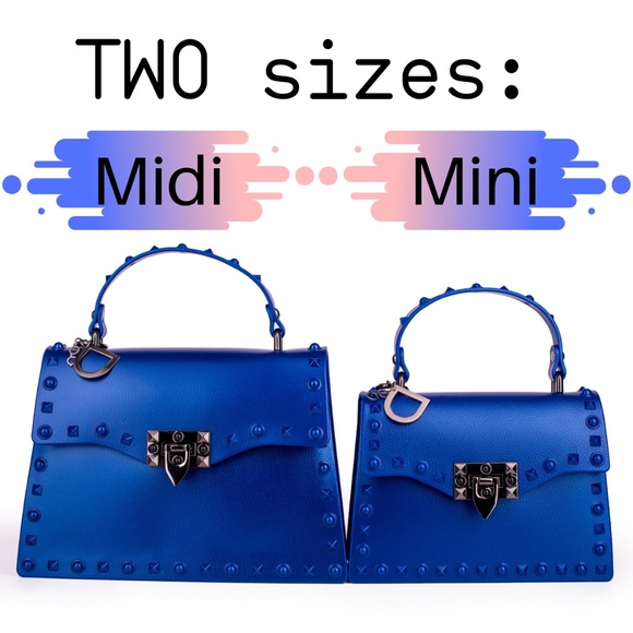 MEDIUM royal blue cute stud bag - Picture 4 of 11